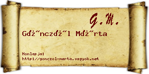Gönczöl Márta névjegykártya